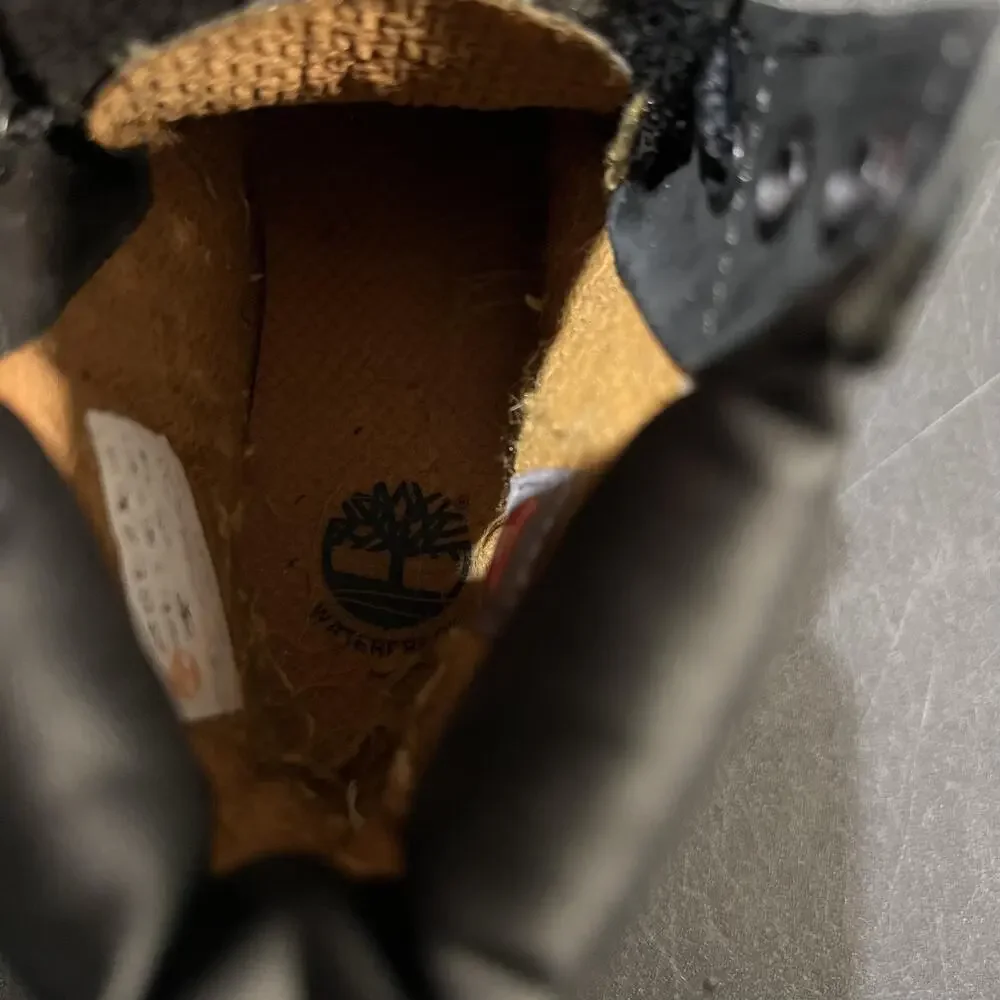 Timberland Waterproof Boots Toddler Size 10c Black Nubuck Lace Up Winter Boys